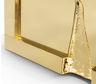 Luxury Collectible Vault Safe with Gold-Plated Finish & Secret Dial Lock System