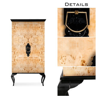 Luxury Sculptural Display Cabinet with Glass Shelves & Designer Storage