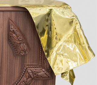 Luxury Black Sideboard Buffet Cabinet with Gold Leaf Details & Hidden Storage
