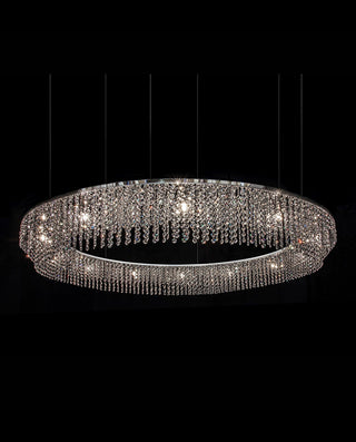 Sky Cycles Round Crystal Chandelier 79"W 6"H