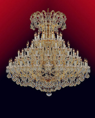 66 Lights Big Maria Theresa Chandelier 60 Inch Large Crystal Chandelier for Foyer