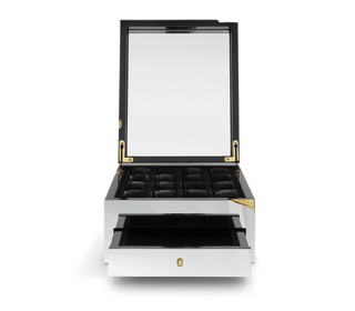 Luxury Lapiaz Watch Box with Polished Stainless Steel & Premium Watch Storage Design