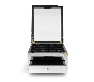 Luxury Lapiaz Watch Box with Polished Stainless Steel & Premium Watch Storage Design