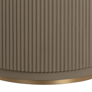 Canodi Marble Top Dining Table (Wood Fluted Base)