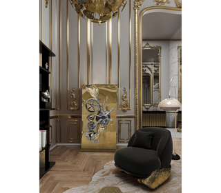 Luxury Collectible Vault Safe with Gold-Plated Finish & Secret Dial Lock System