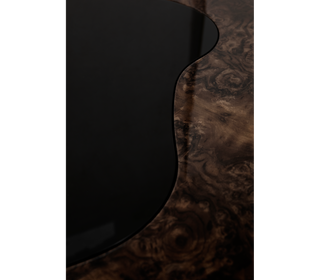 Luxury Hammered Brass Coffee Table with Wave Sculptural Design & Artisan Craftsmanship