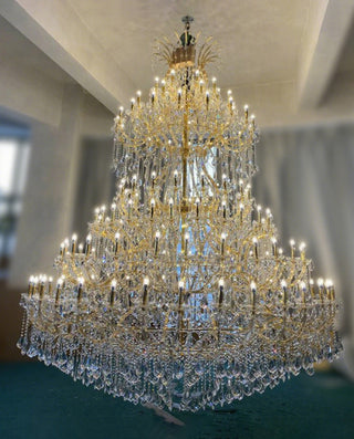 9ft x 12 ft Extra Large Maria Theresa Chandelier for Big Hall 108"W 144"H