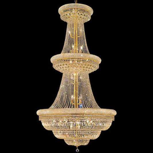 42X76 Inch 56 Lights French Basket K9 Crystal Chandelier Lighting