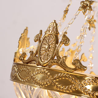 16 Inch Mini Chandelier Antique French Empire Brass Chandelier for Hallway