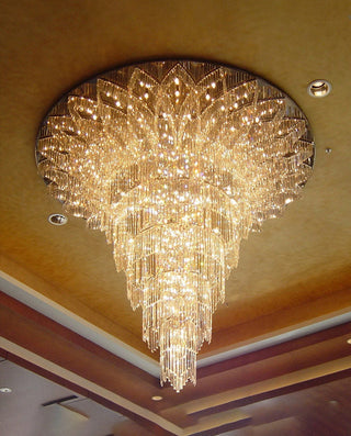 72'' Modern Foyer Crystal Chandelier Large Chandeliers for Banquet Hall