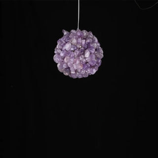 Purple Natural Crystal Stone Pendant Light