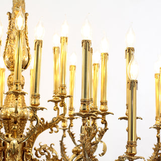 41X43 Inch 24 Lights Baroque Style Antique French Copper Chandelier