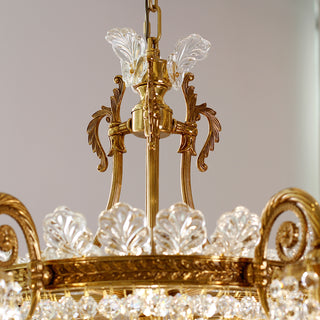 30X23 Inch Modern Crystal Chandelier Gold Antique Brass Chandelier
