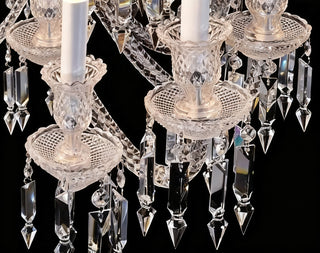 16 Lights Replica Ellipse Baccarat Crystal Lighting Dining Room Chandelier with Lampshades