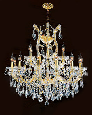 33'' Wide Gold Chandelier 19 Lights Maria Theresa Crystal Chandelier MT01L19G