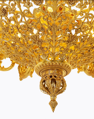 59X65 Inch 19th Century Extra Large French Brass Chandelier Antique Chandelier for Foyer