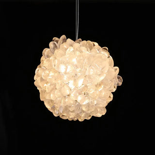 Clear Natural Crystal Stone Pendant Light