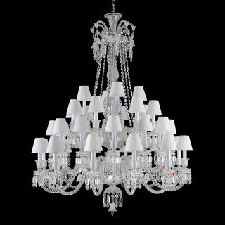 36 Lights Baccarat Crystal Lighting with Lampshades