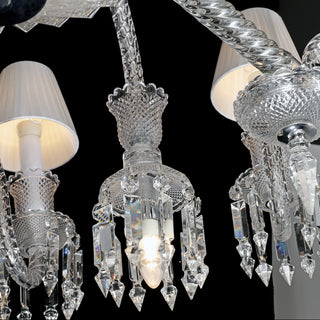 24 Lights Baccarat Crystal Chandelier with Lampshades
