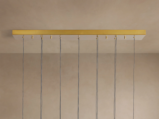 Modern Raindrop Seeded Glass LED Linear Chandelier