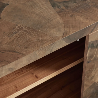 Polanco Salvaged Ash Sideboard - Rustic Wood Buffet Table & TV Cabinet for Living Room