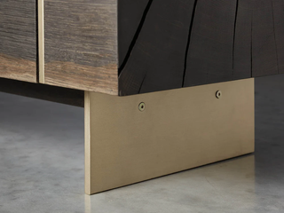 Mihaela Solid Oak Media Console - Retro Wood TV Stand & Entertainment Center for Living Room