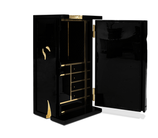 Luxury Collectible Vault Safe with Gold-Plated Finish & Secret Dial Lock System