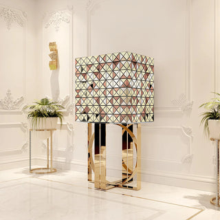 Luxury Geometric Bar Cabinet with Pixel-Inspired Design & Hidden Storage