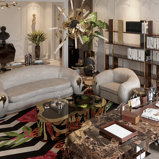 Luxury Hammered Brass Coffee Table with Wave Sculptural Design & Artisan Craftsmanship
