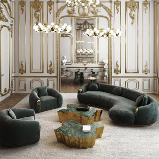 Luxury Patina Brass Coffee Table with Organic Sculptural Design & Handcrafted Finish