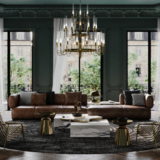Luxury Black & White Coffee Table with Sculptural Design & High Gloss Finish