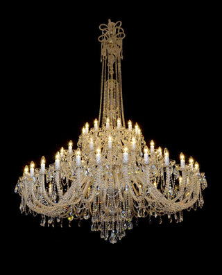Extra Large 60 Lights Crystal Chandelier for Hotel Lobby 69"W 98"H
