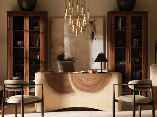 Modern Raindrop Seeded Glass LED Round Chandelier