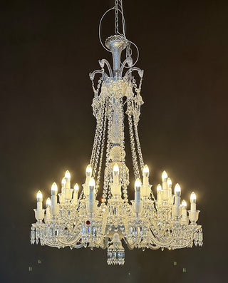 Long 24 Lights Replica Clear Zenith Baccarat Chandelier Crystal Lighting