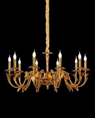 41X20 Inch 10 Lights Baroque Style European Antique Copper Chandelier