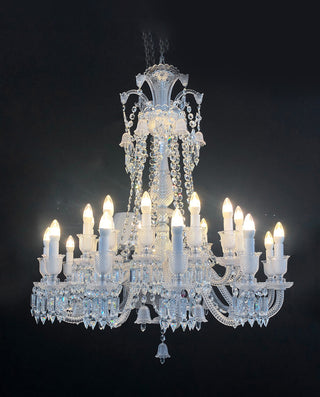 Duplicated 24 Lights Paris Clear Baccarat Crystal Lighting Chandelier