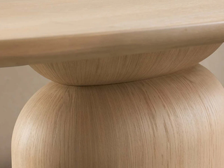 Perth Hand Sculpted Oval Oak Dining Table | Artisan Modern Solid Wood Dining Furniture