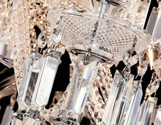16 Lights Replica Ellipse Baccarat Crystal Lighting Dining Room Chandelier with Lampshades