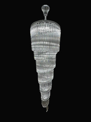 102 Inch Tall Chandelier Modern Spiral Crystal Chandelier for High Ceiling Staircase