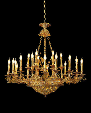 47X43 Inch Baroque Style Antique French Palace Copper Chandelier
