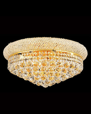 20'' Round Crystal Ceiling Light Empire Flush Mounted Crystal Chandelier