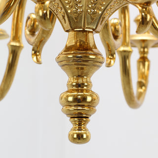 35X18 Inch 8 Lights Vintage French Gold Brass Chandelier for Master Bedroom