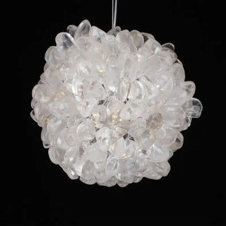 Clear Natural Crystal Stone Pendant Light