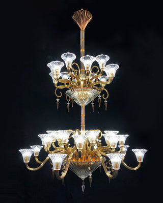 High Quality Copied Mille Nuits Gold Chandelier Lustre Baccarat Crystal Lighting