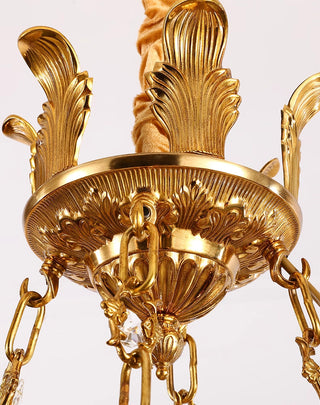 47X31 Inch 20 Lights French Empire Style Brass and Crystal Chandelier Light