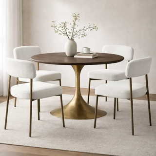 Billie Performance Fabric Dining Chair Modern Antiqued Iron Frame Living Room Chairs