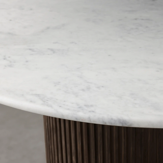 Finnley Round Solid Wood Dining Table – Oak Veneer Modern Design