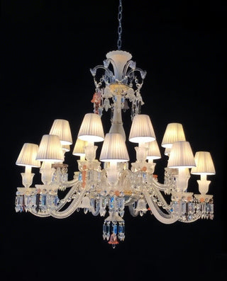18 Lights Replica Zenith Flou Baccarat Lighting Colored Crystal Chandelier