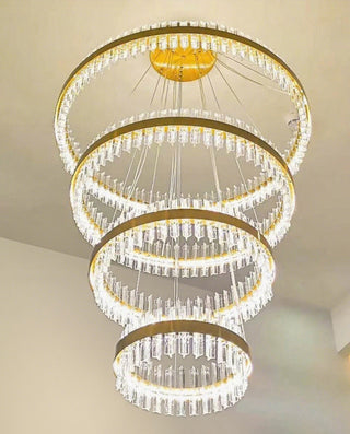 Multiple Glass Ring Pendant Light Multiple Glass Ring Pendant Light 47"W