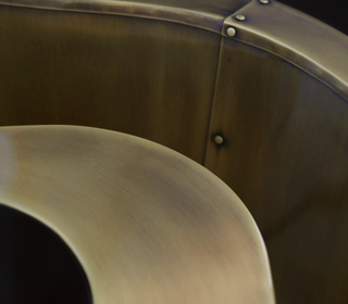 Luxury Hammered Brass Coffee Table with Wave Sculptural Design & Artisan Craftsmanship